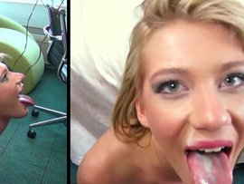 Big Mouth Teen Gives A Hot BJ And Tastes His Cum