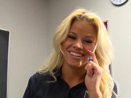 Cock Riding Blonde Has A Big Sexy Tramp Stamp