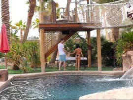 Tiny Megan Rain Enjoys A Big Cock On Vacation