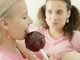 Russian Blonde Lesbian Gently Finger Fucks Her Girlfriend
