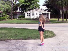 Tall Man Fucks The Petite Teenage Girl Like A Slut